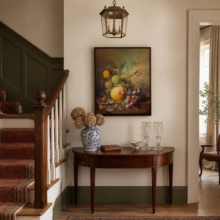 Room mockup featuring Fruit & Flowers by Willem Hekking Still Life Art Print