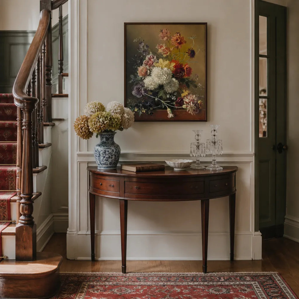 Room mockup featuring Still Life of Flowers Art Print 2