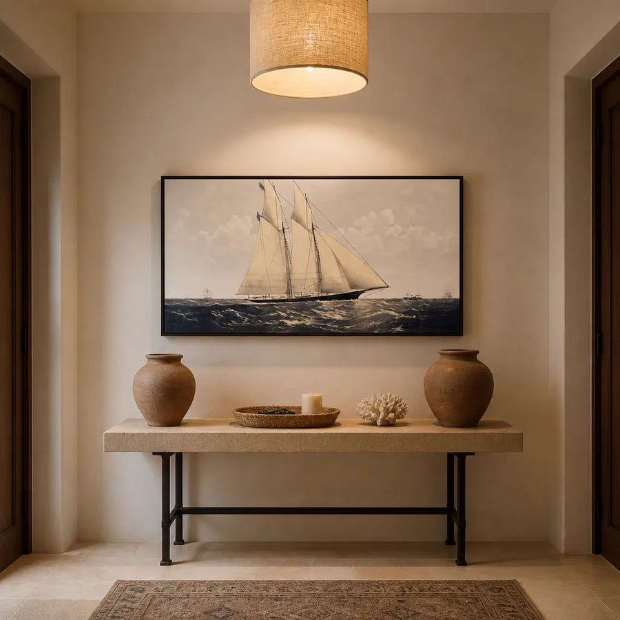 R.T.Y.C. Schr. Cambria Coastal Art Print in a room setting