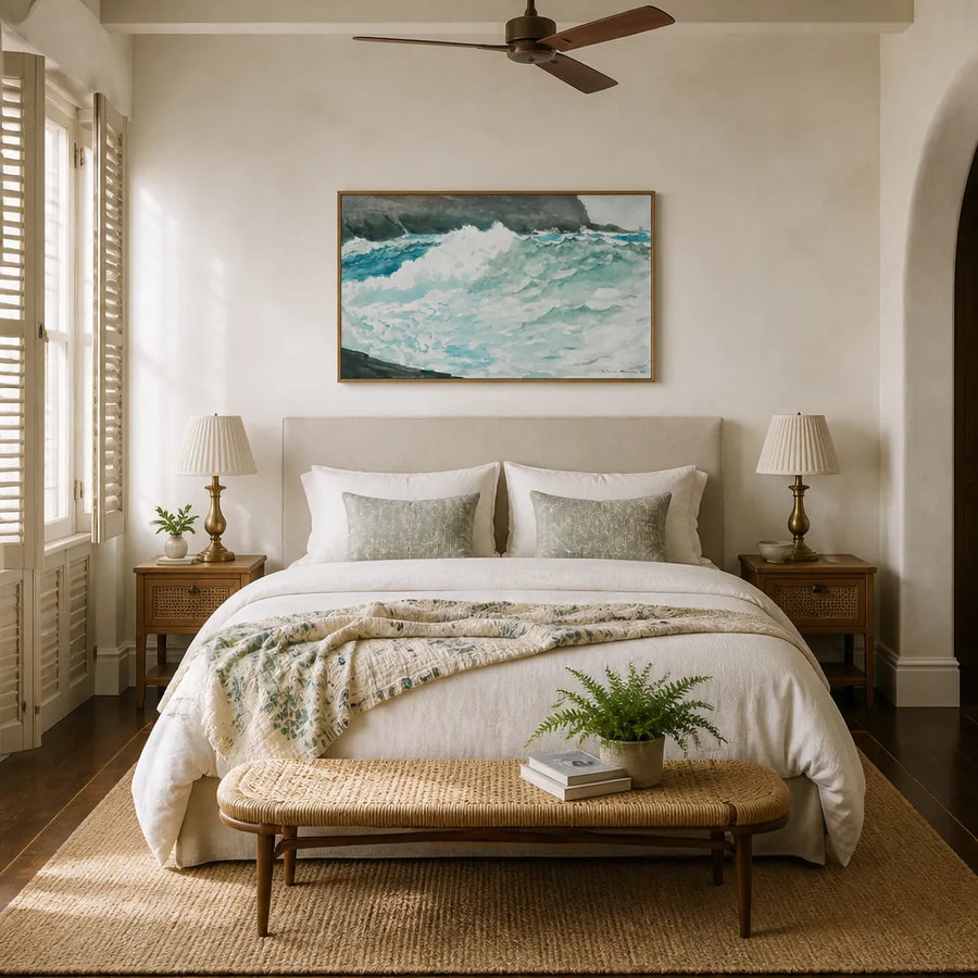 Surf by Winslow Homer in a room setting