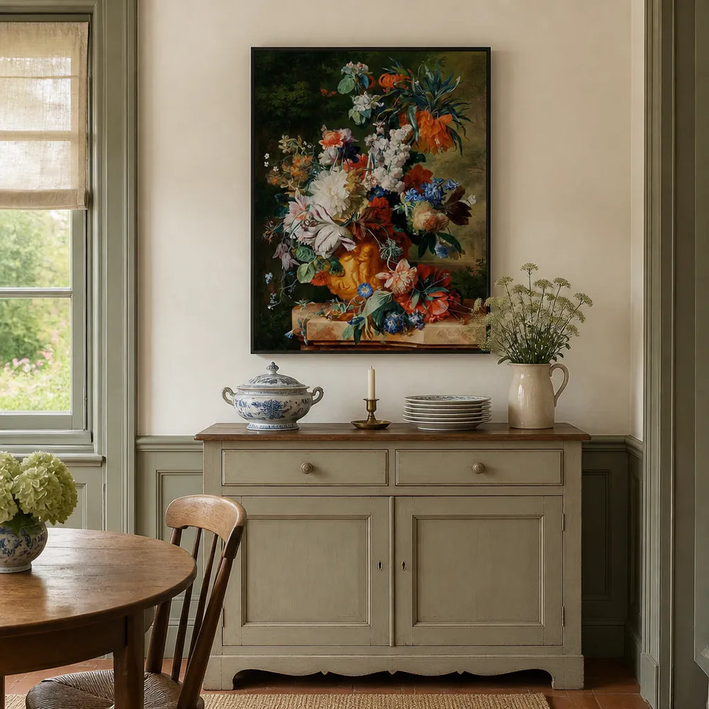 Room mockup featuring Flowers in an Urn