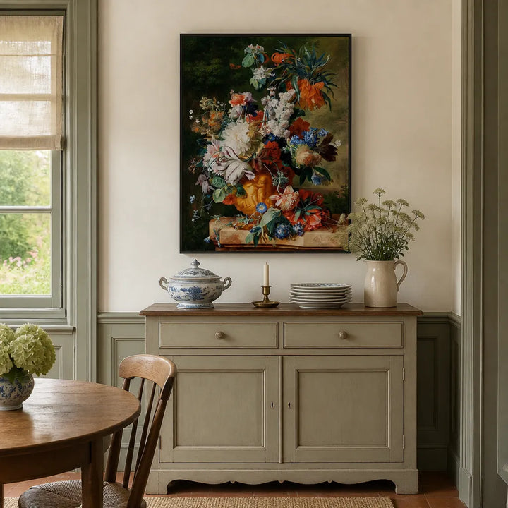 Room mockup featuring Flowers in an Urn
