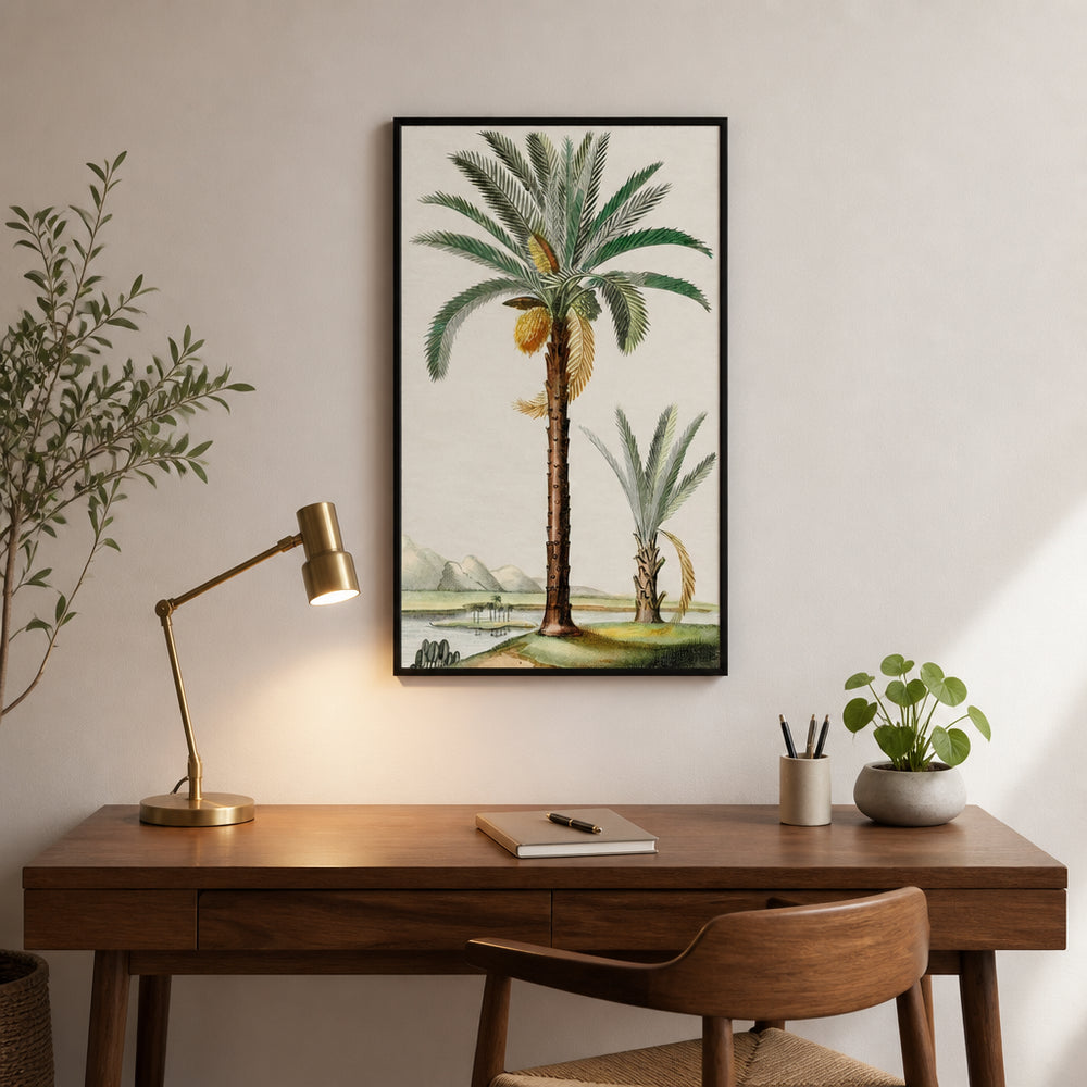 Room mockup featuring Vintage Palm Art Print 2