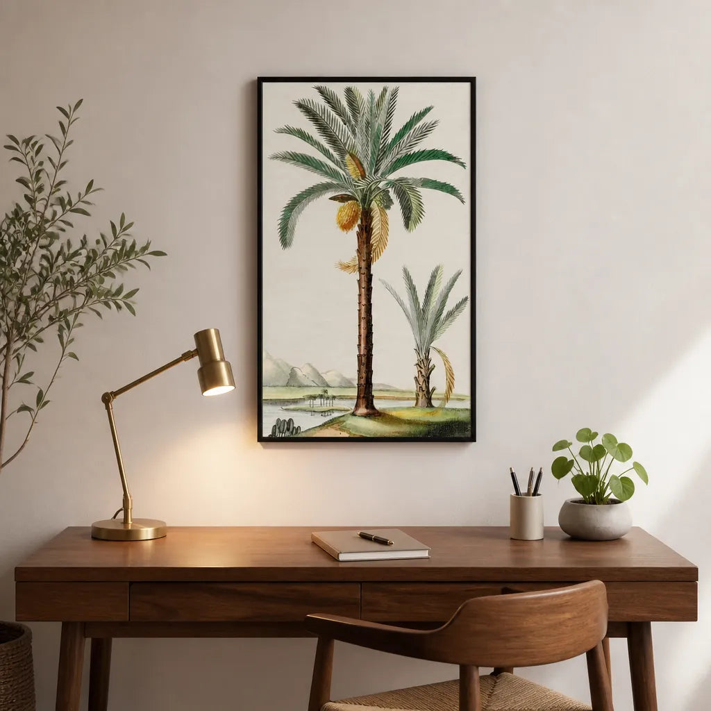 Room mockup featuring Vintage Palm Art Print 2