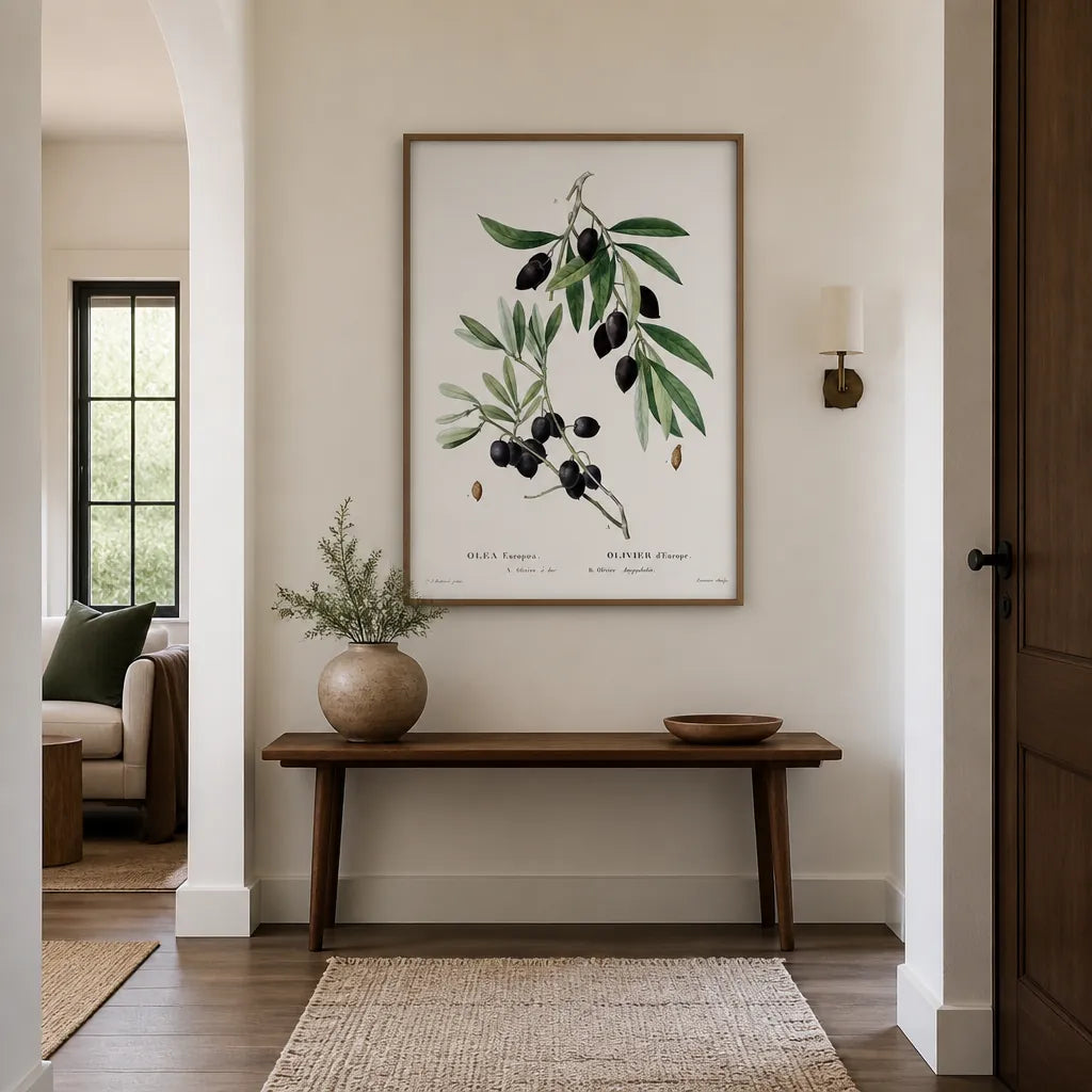 Room mockup featuring Olive Branch Art Print 2