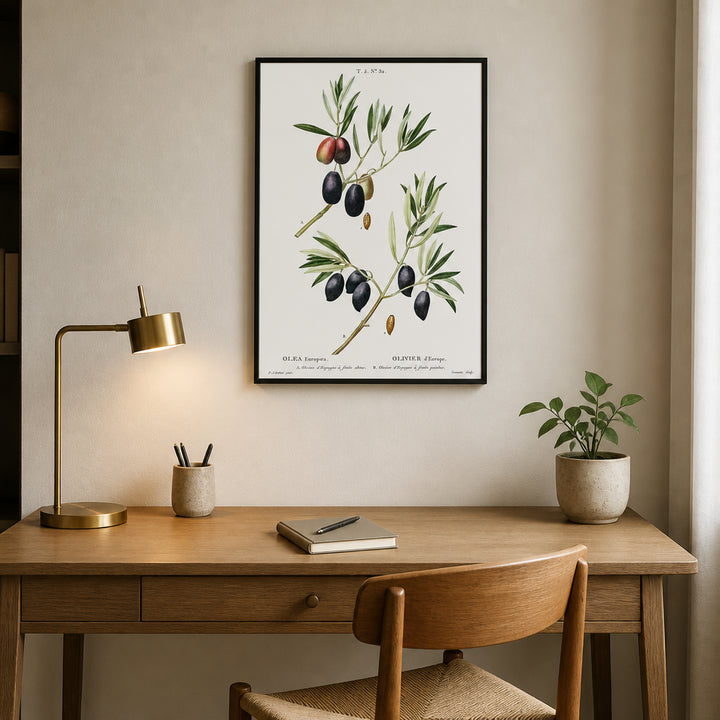 Room mockup featuring Olive Branch Art Print 1