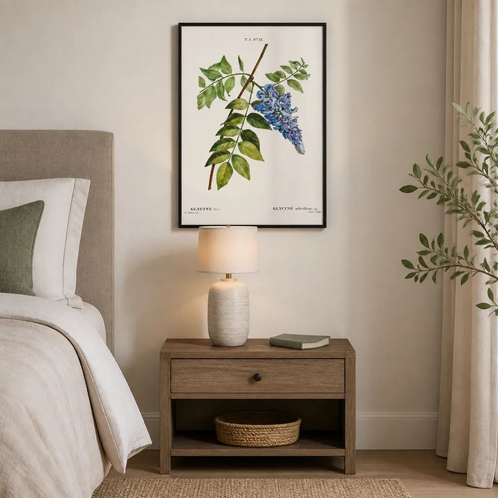 Room mockup featuring Kidney Bean Flower Art Print