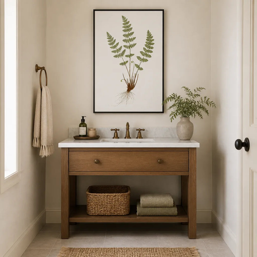Room mockup featuring Woodsia Fern Botanical Art Print
