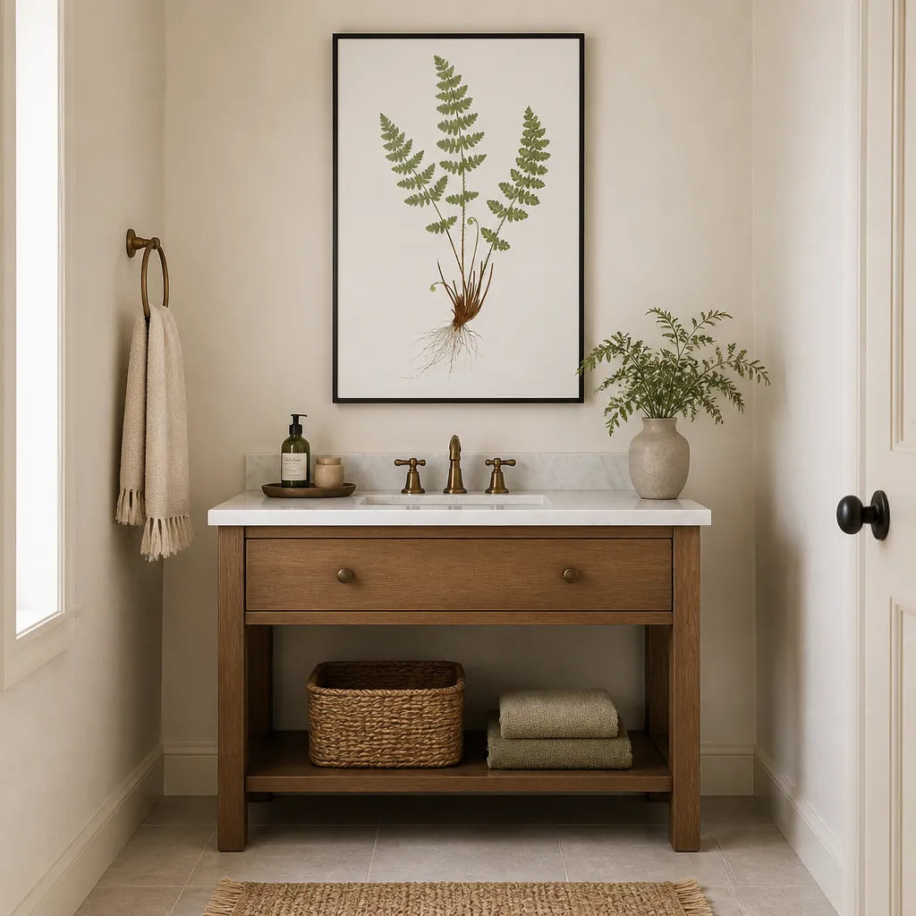 Room mockup featuring Woodsia Fern Botanical Art Print