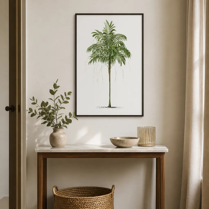 Room mockup featuring Vintage Palm Art Print 4