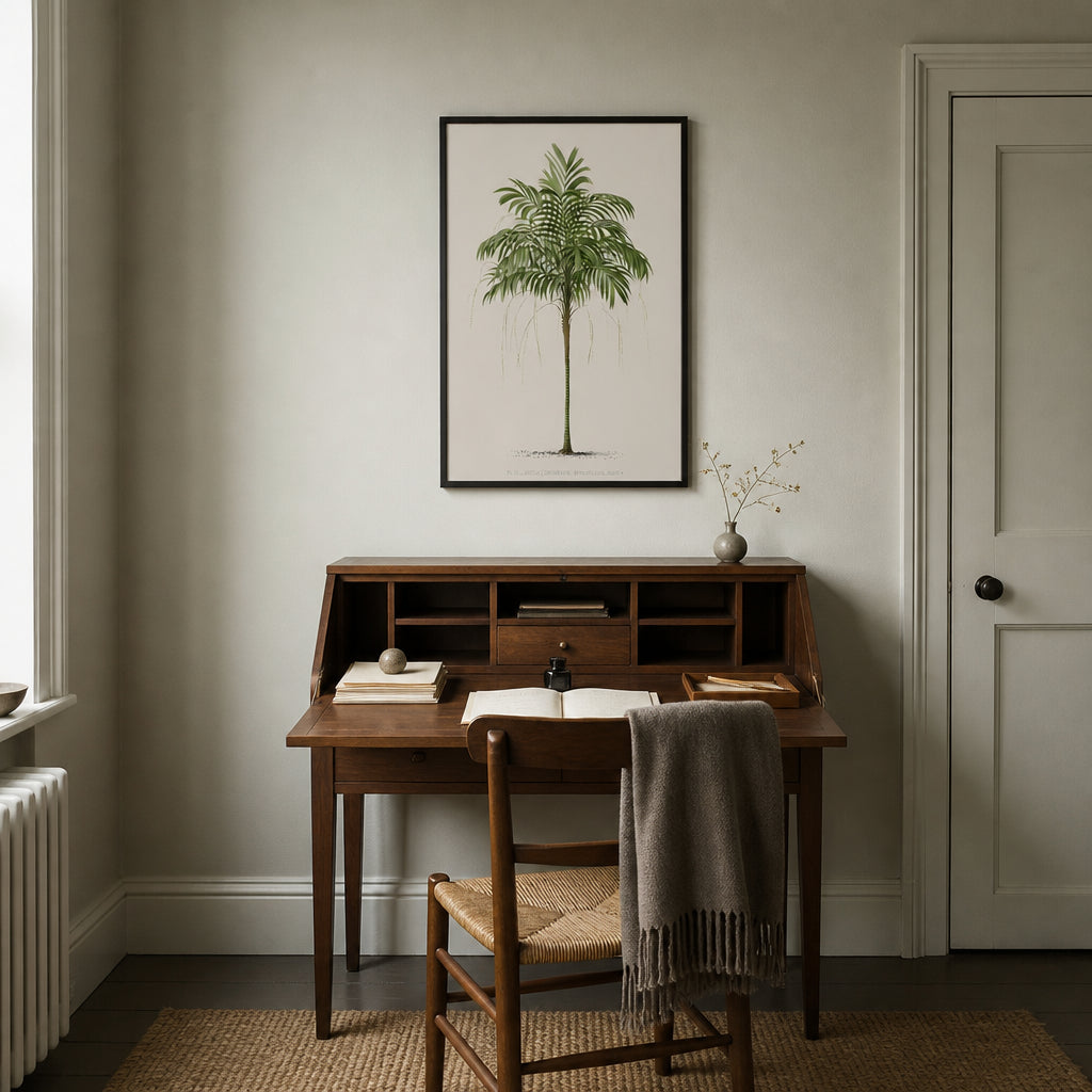 Room mockup featuring Vintage Palm Art Print 4