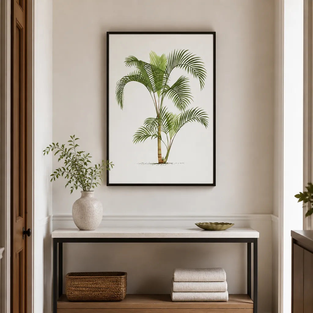 Room mockup featuring Vintage Palm Art Print 9