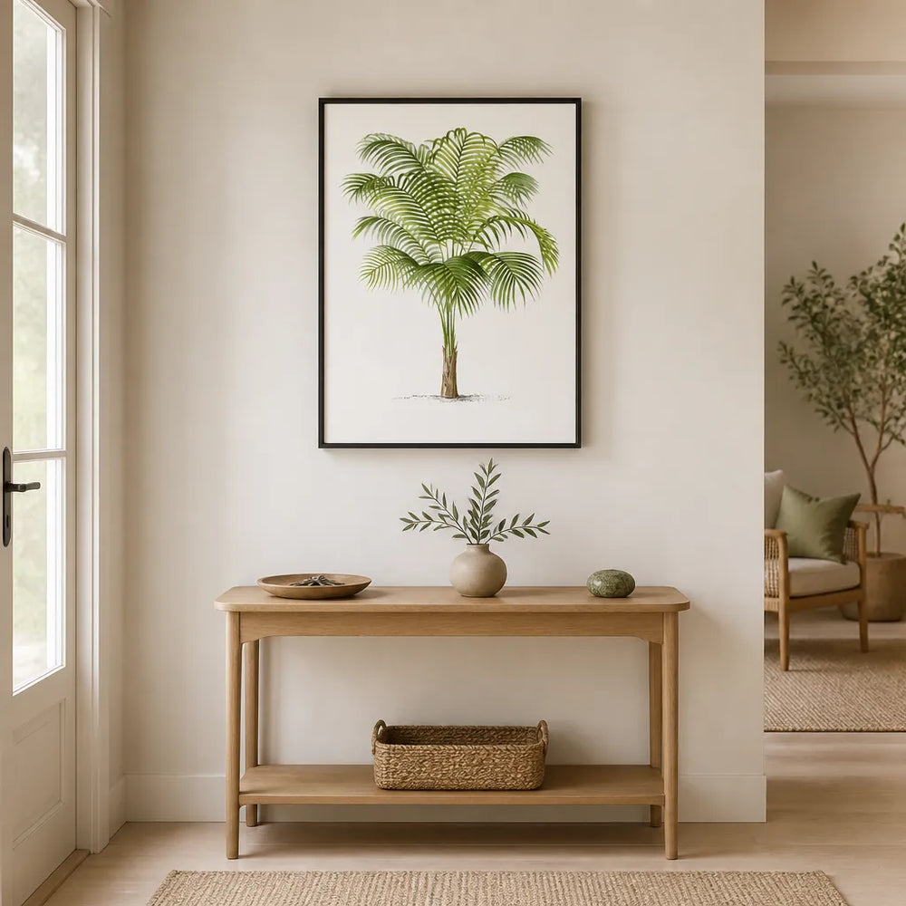 Room mockup featuring Vintage Palm Art Print 10
