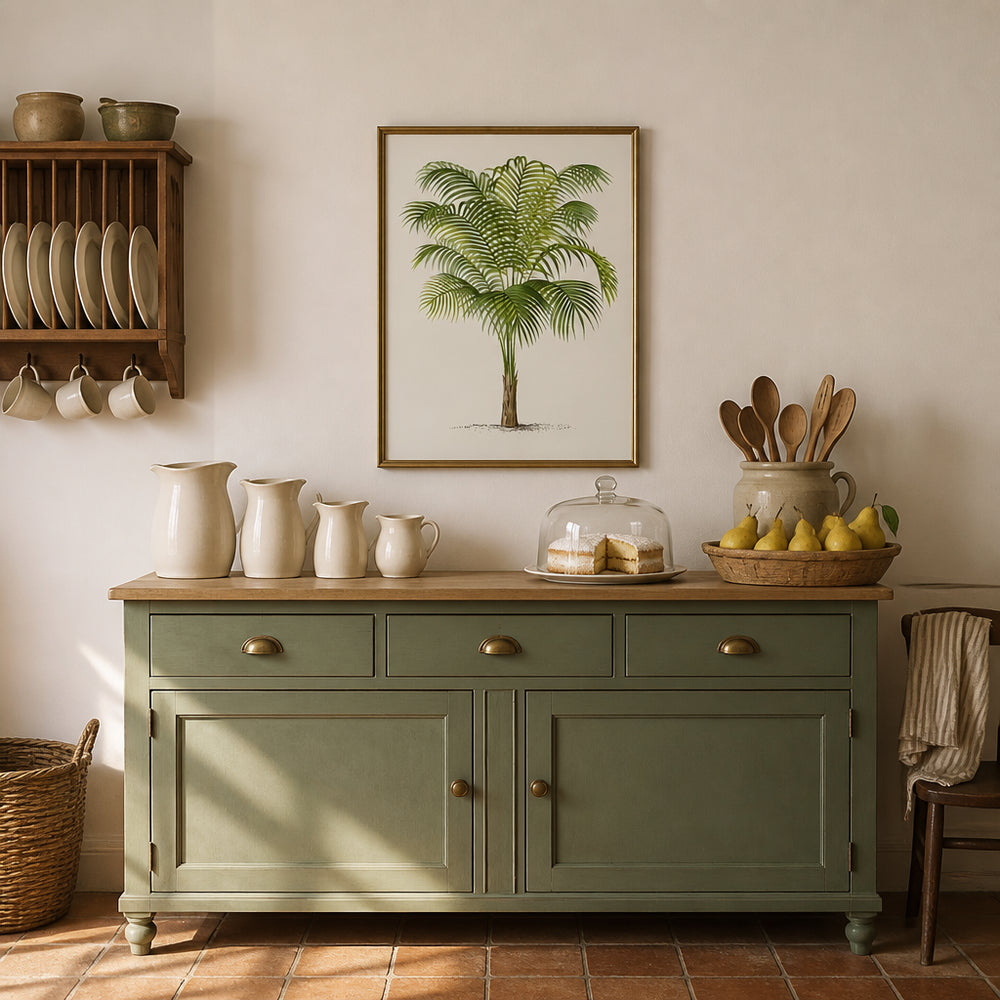 Room mockup featuring Vintage Palm Art Print 10