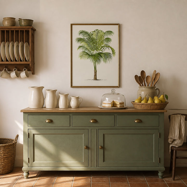 Room mockup featuring Vintage Palm Art Print 10
