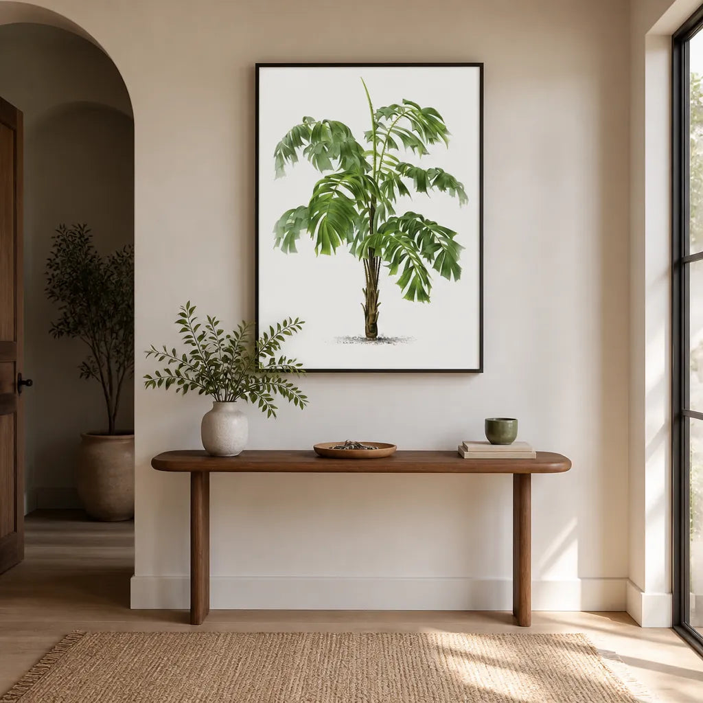 Room mockup featuring Vintage Palm Art Print 6
