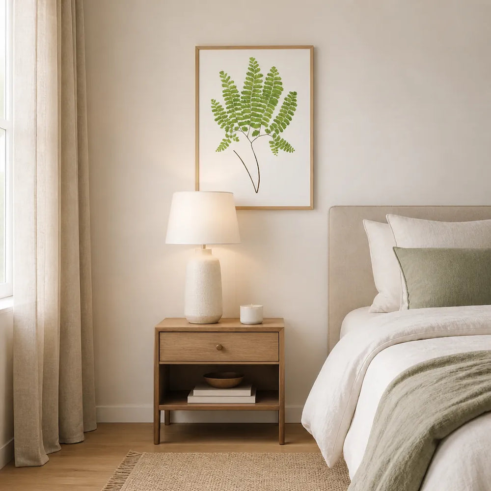 Room mockup featuring Pair of Fern Botanical Art Prints 1