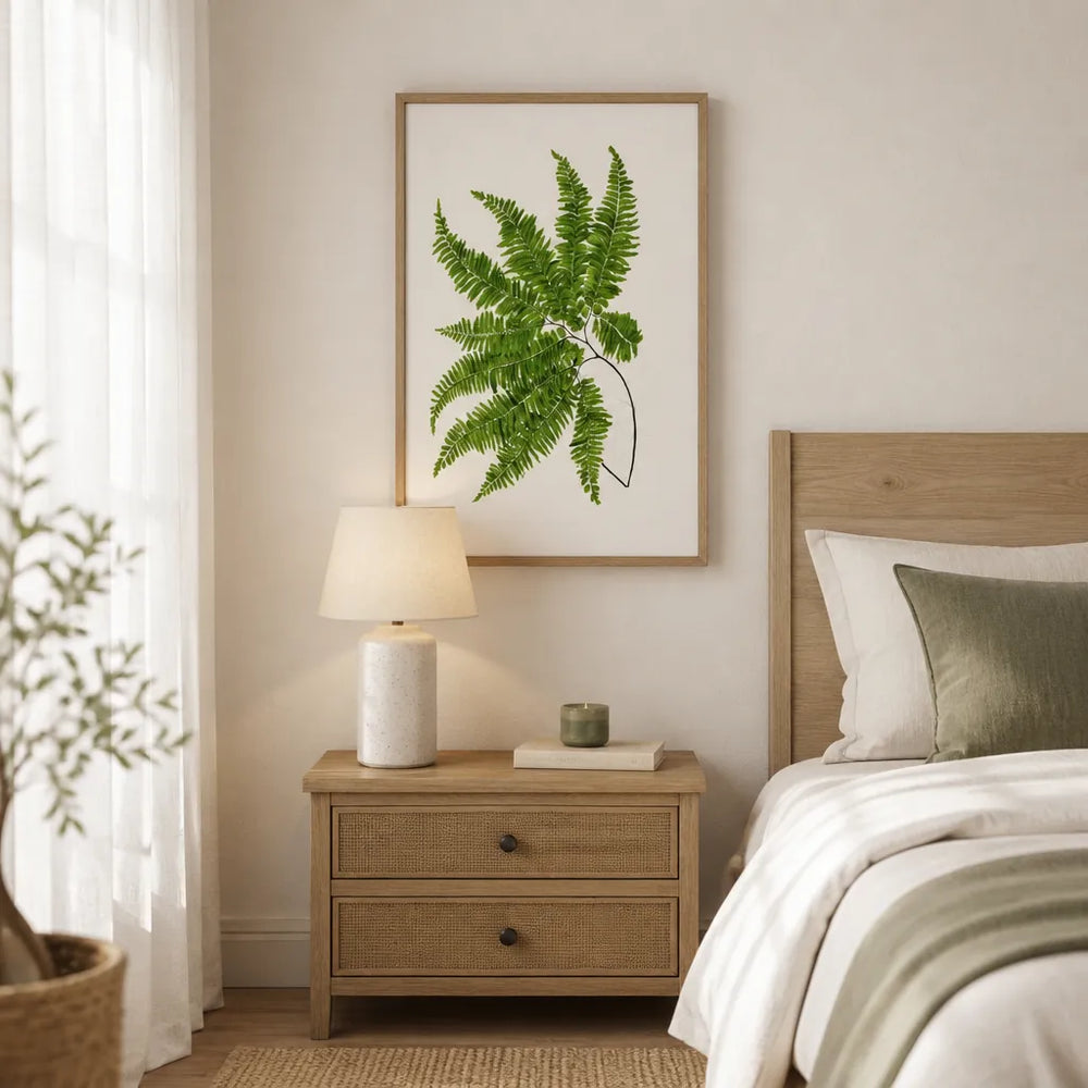 Room mockup featuring Pair of Fern Botanical Art Prints 2