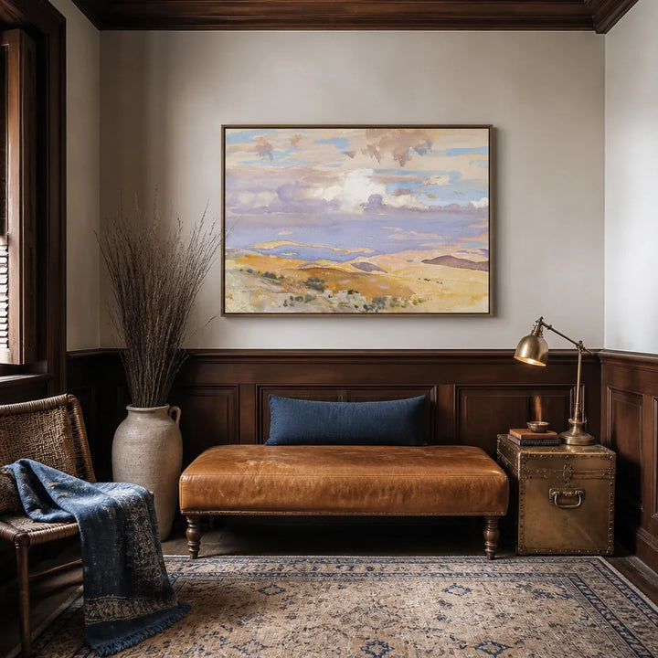 Room mockup featuring From Jerusalem Landscape Wall Art Print