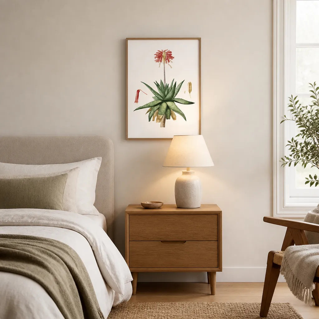 Room mockup featuring Pair of Vintage Aloe Art Prints