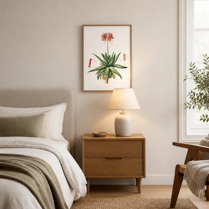 Room mockup featuring Pair of Vintage Aloe Art Prints