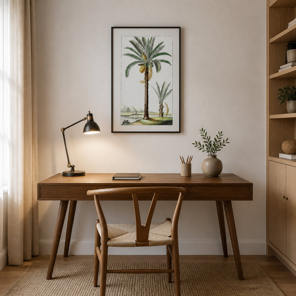 Room mockup featuring Pair of Vintage Palm Art Prints 4
