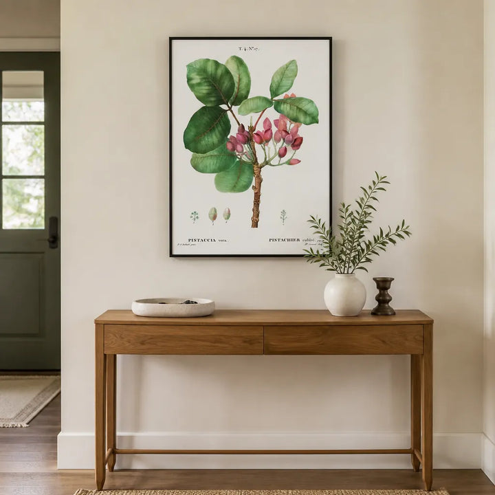 Room mockup featuring Pistachio Flower Vintage Botanical Art Print
