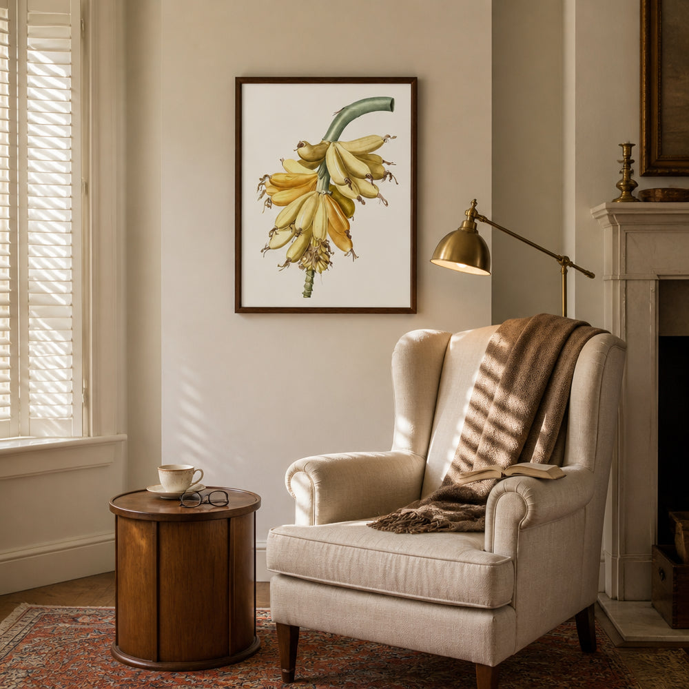 Room mockup featuring Banana Vintage Botanical Art Print