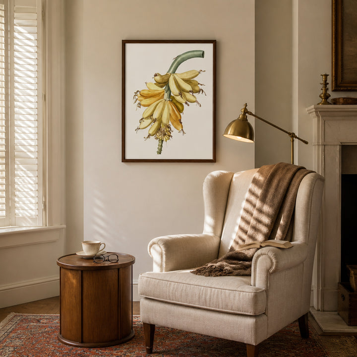 Room mockup featuring Banana Vintage Botanical Art Print
