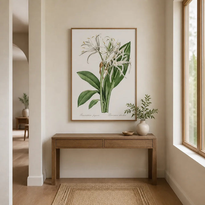 Room mockup featuring Pair of Spider Lily Art Prints