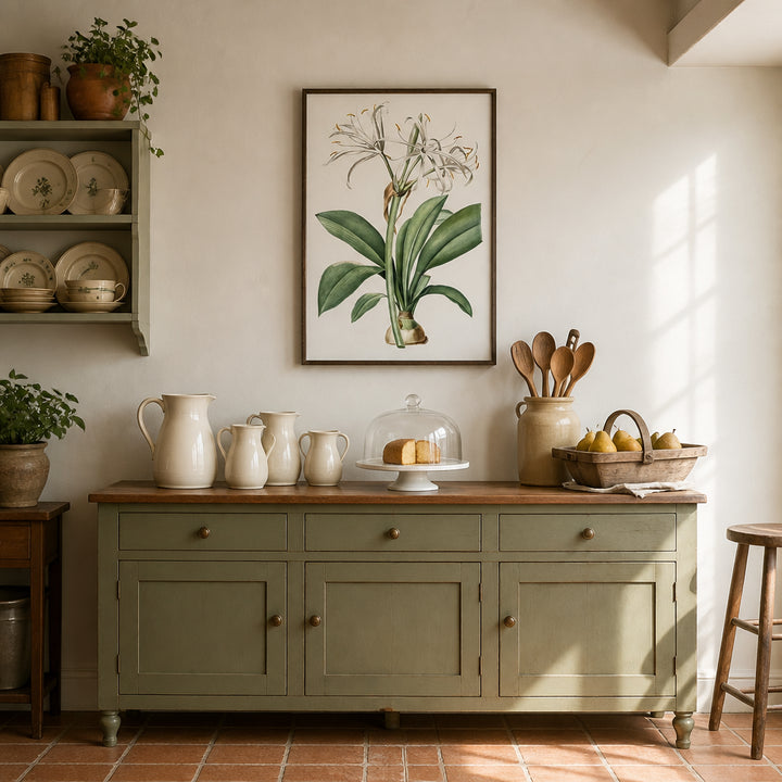 Room mockup featuring Pair of Spider Lily Art Prints