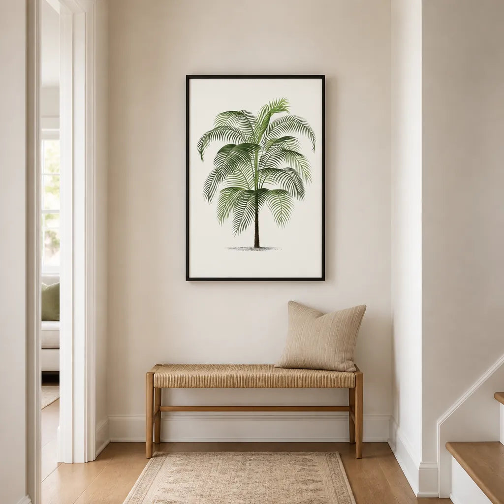 Room mockup featuring Vintage Palm Art Print 12