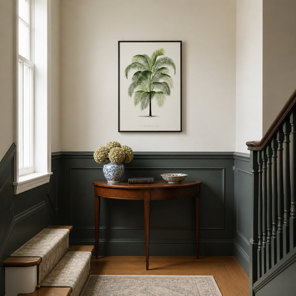 Room mockup featuring Vintage Palm Art Print 12