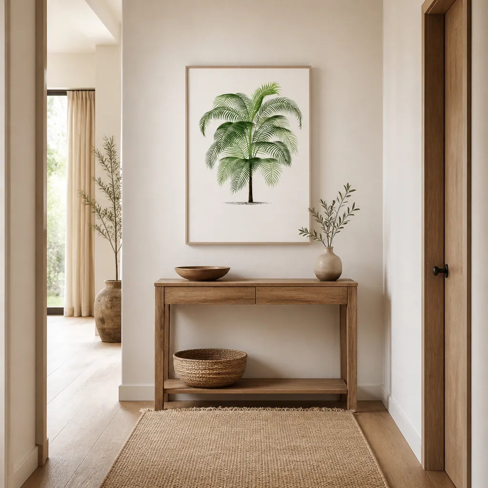 Room mockup featuring Pair of Vintage Palm Art Prints 5