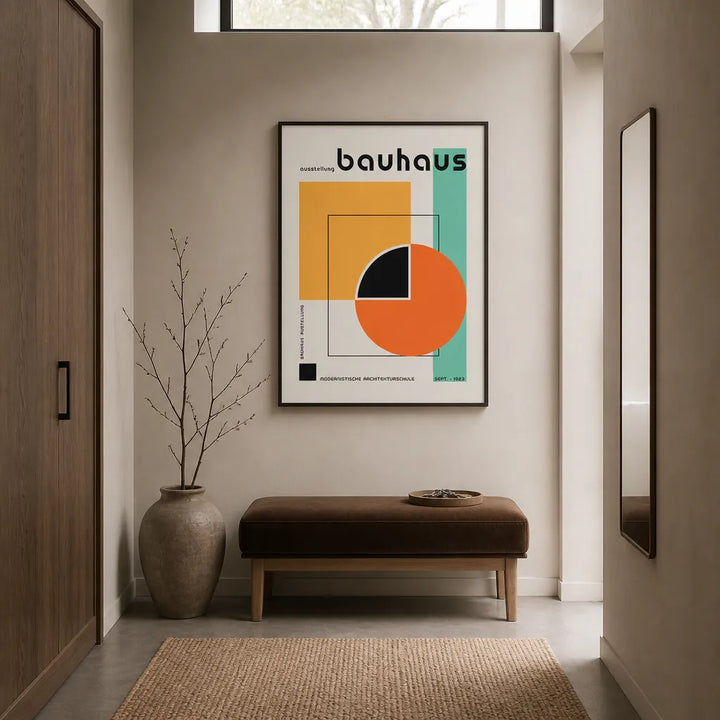 Room mockup featuring Bauhaus Mid-Century Modern Art Print 3