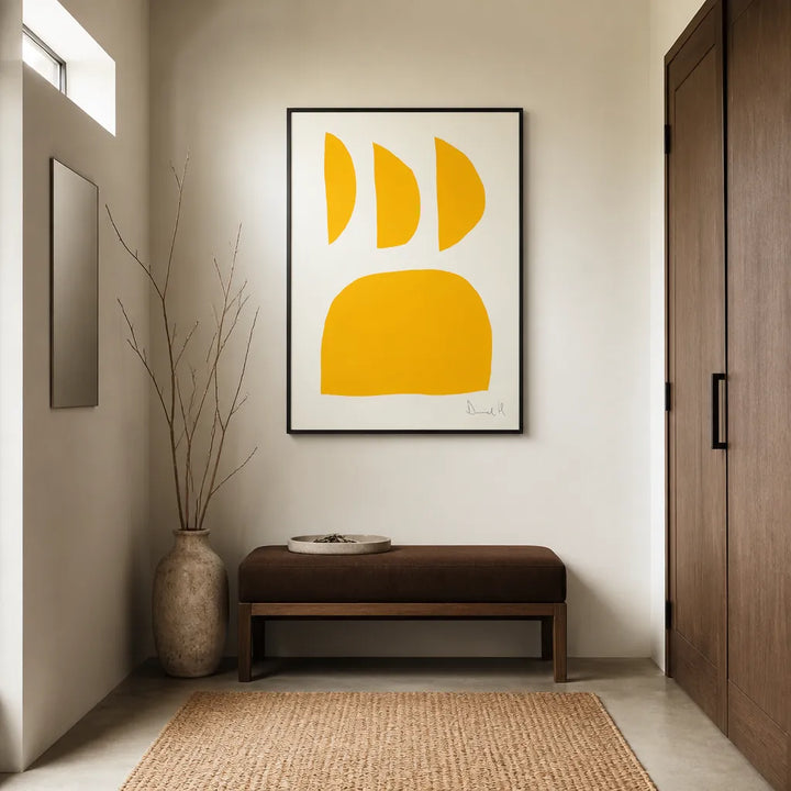 Room mockup featuring Sunshine Mid-Century Abstract 3