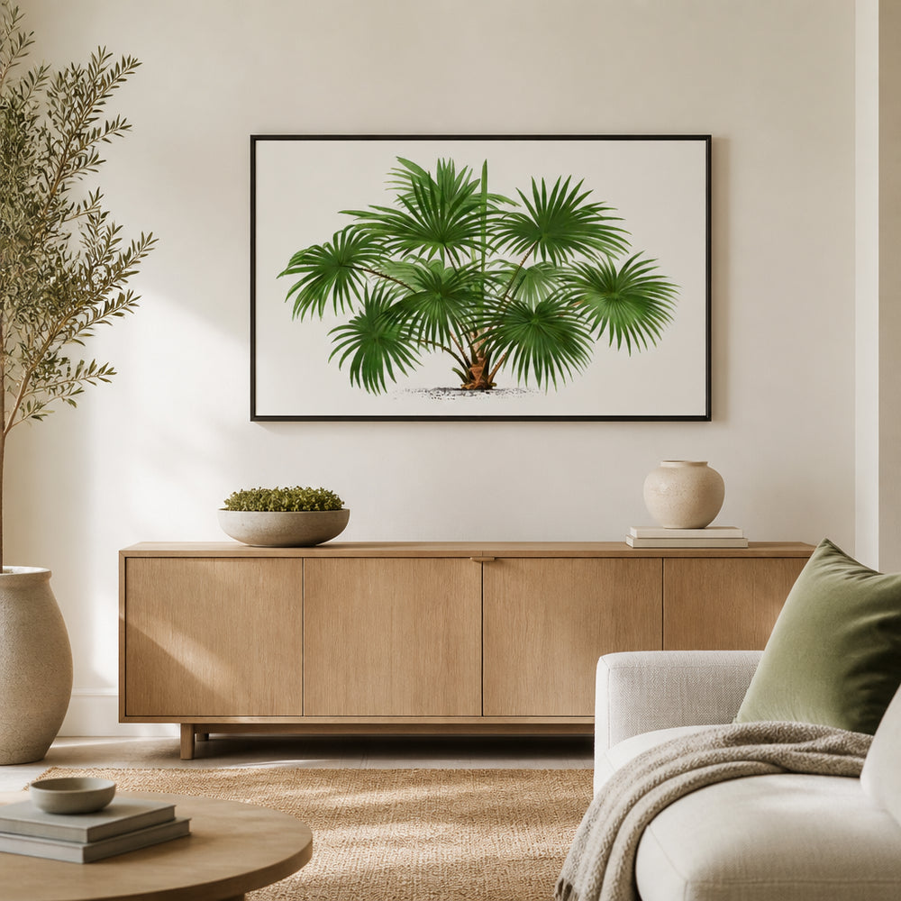 Room mockup featuring Vintage Palm Art Print 13