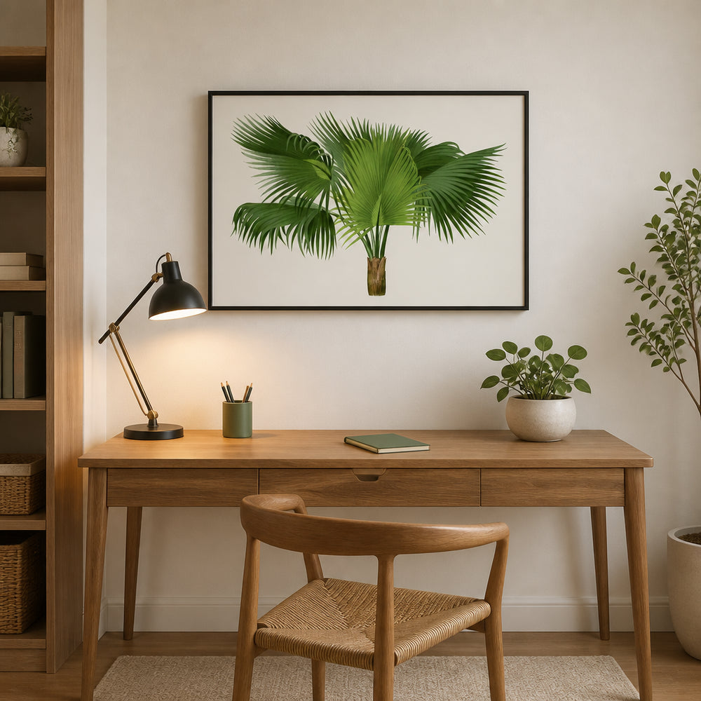 Room mockup featuring Vintage Palm Art Print 14