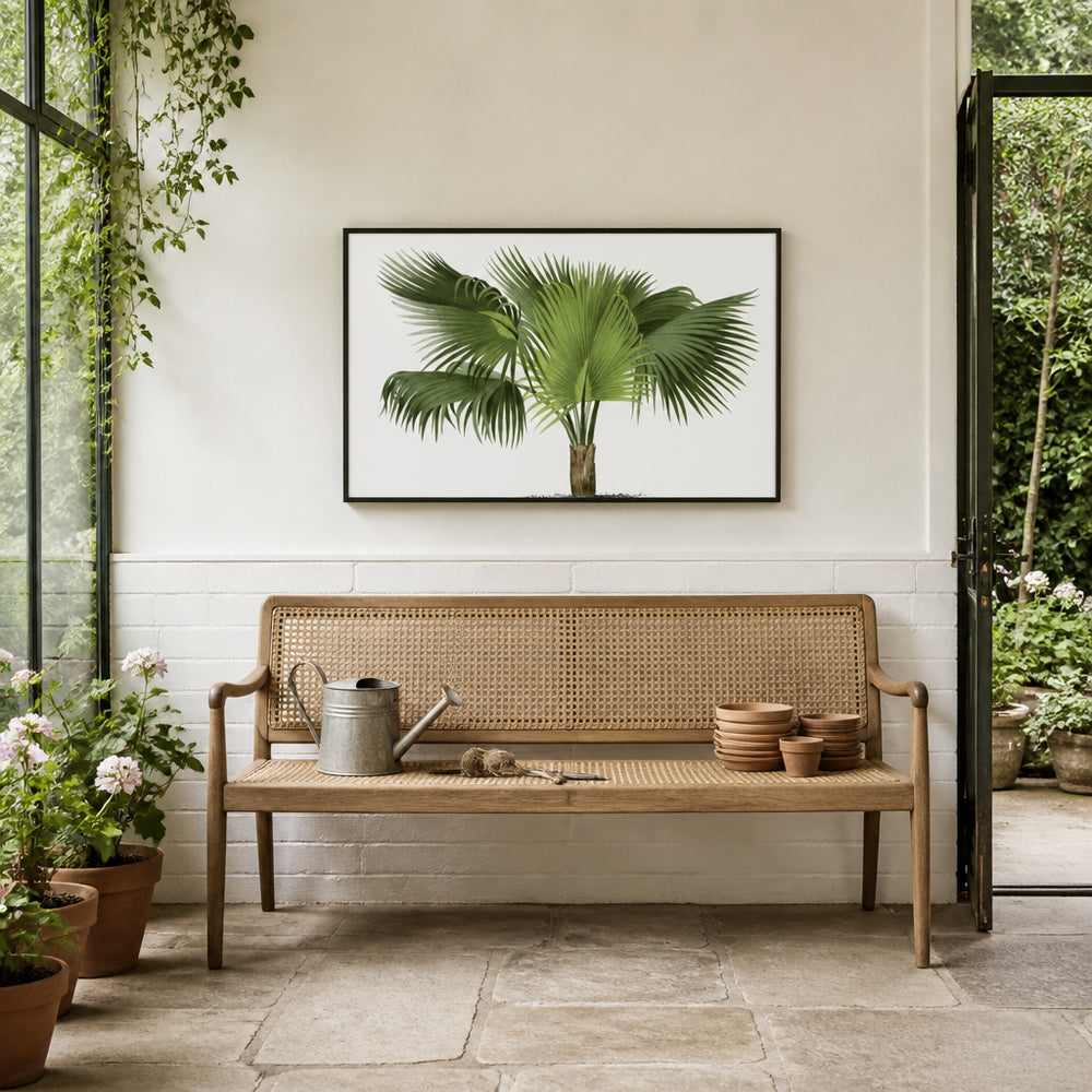 Room mockup featuring Vintage Palm Art Print 14