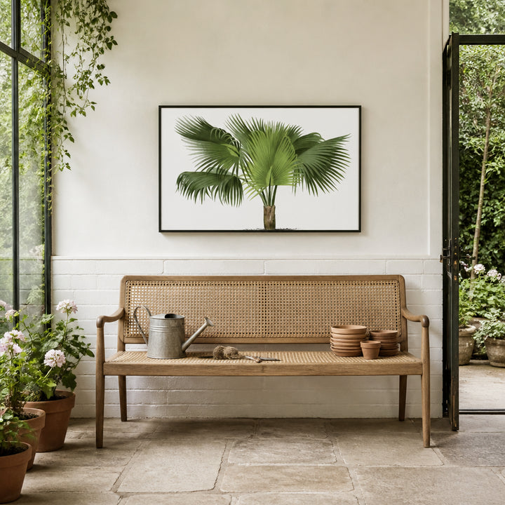 Room mockup featuring Vintage Palm Art Print 14