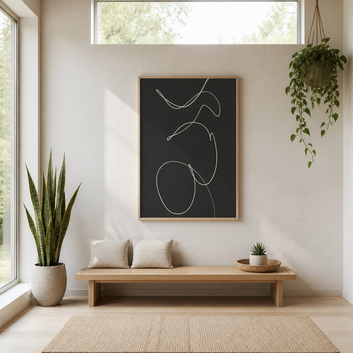 Room mockup featuring Essential Lines 2 Contemporary Art Print