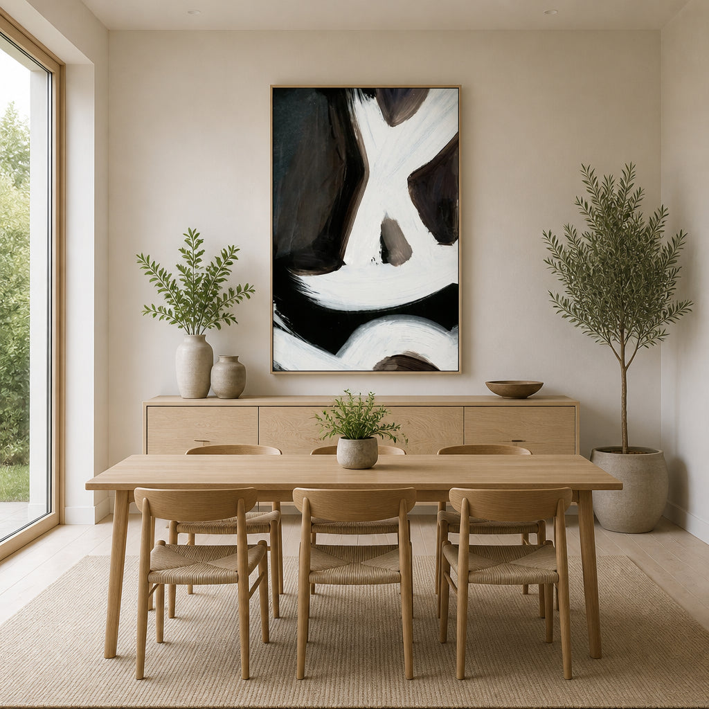 Room mockup featuring Connected Contemporary Abstract Art Print 1