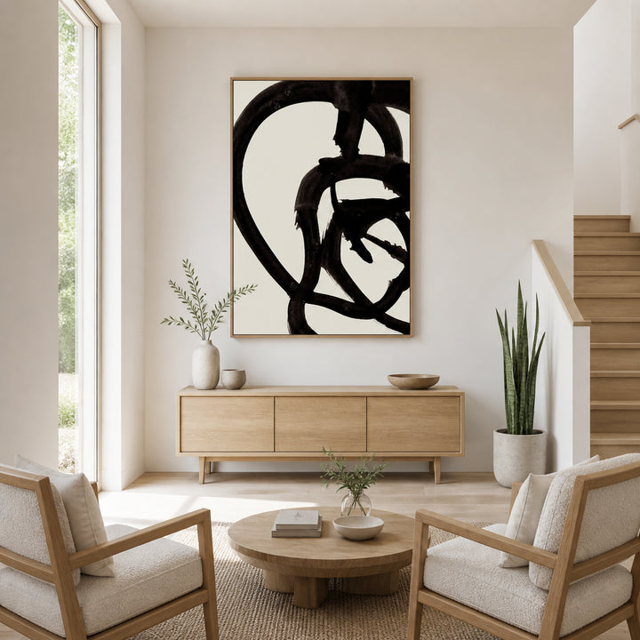 Room mockup featuring Atienne Abstract Contemporary Art Print 1