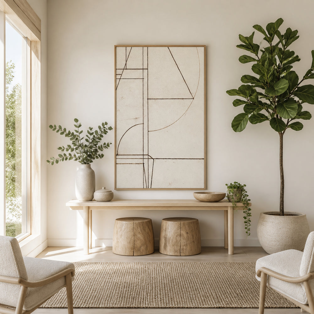 Room mockup featuring Contemporary Abstract Minmod 2 Art Print