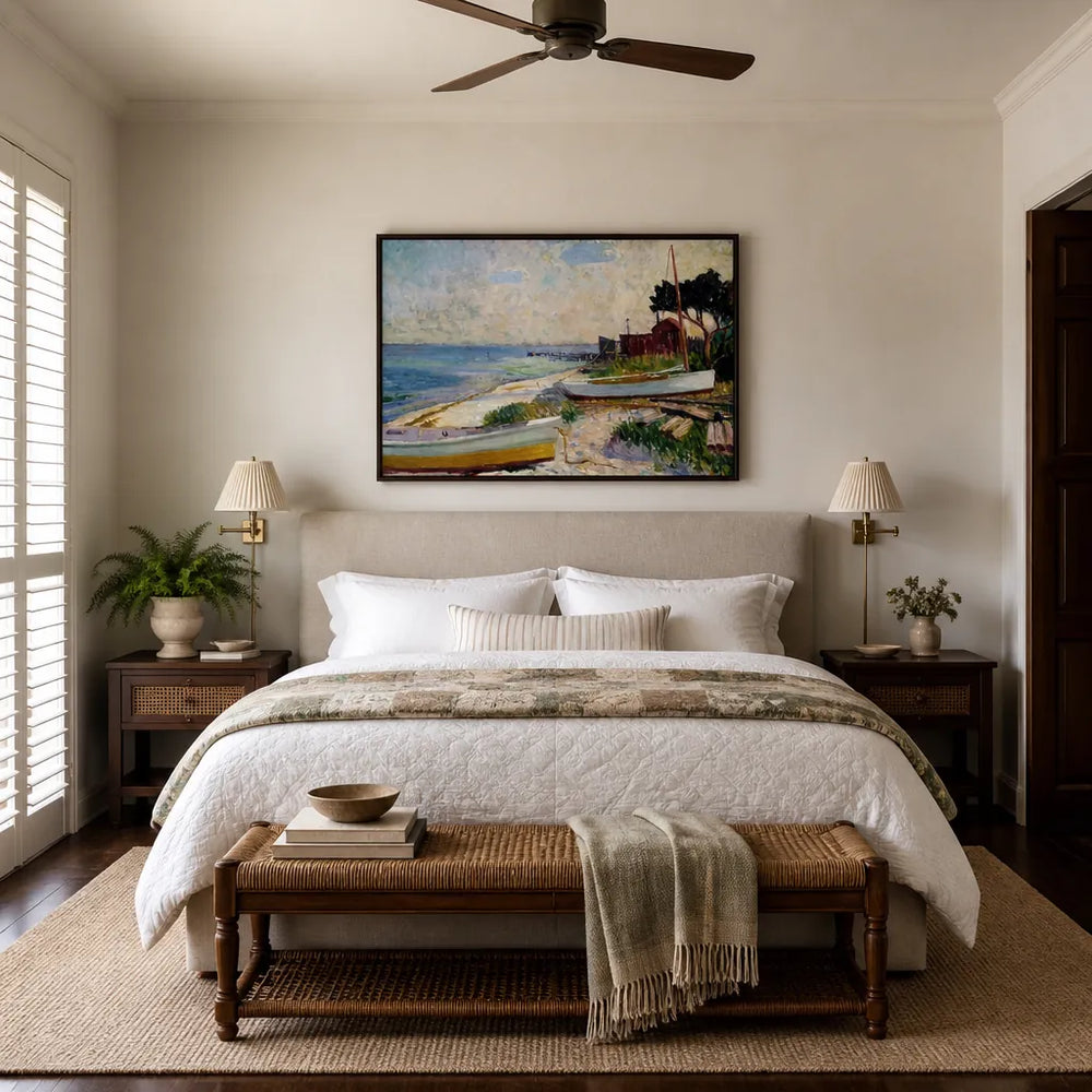 Room mockup featuring Seashore Serenity Art Print