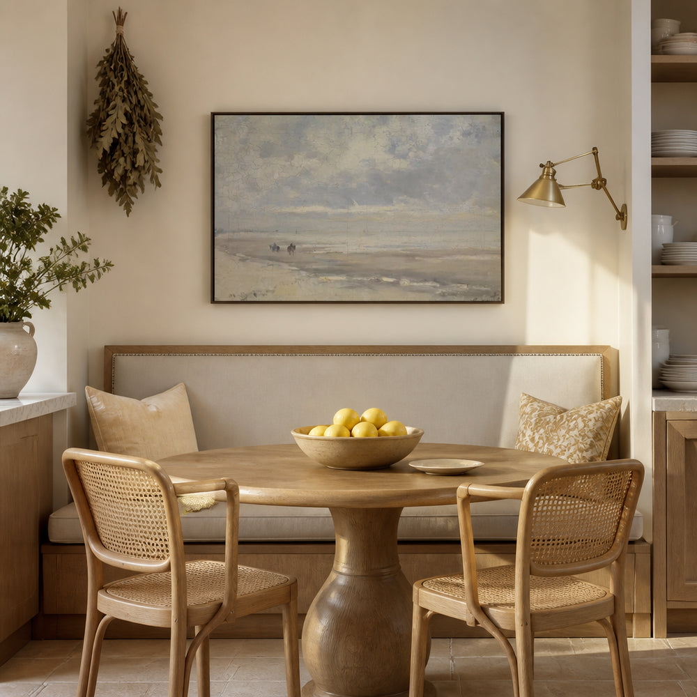 Room mockup featuring Serene Shoreline Art Print