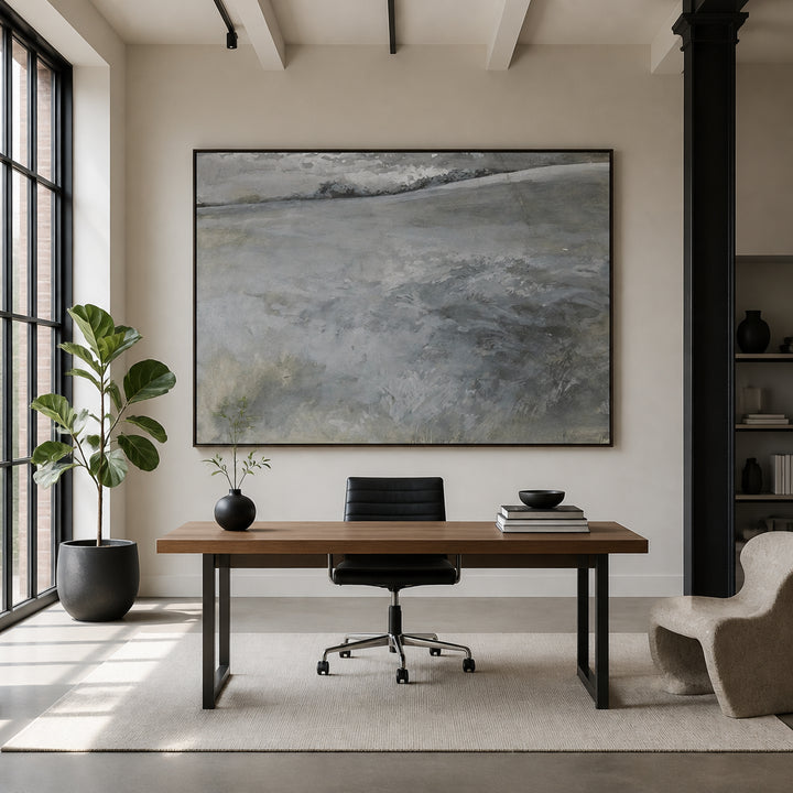 Room mockup featuring Monochrome Mists Art Print