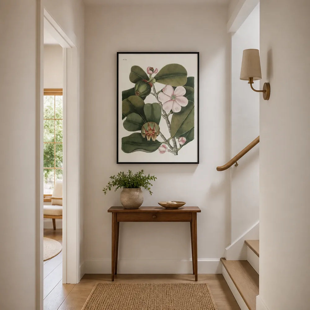 Room mockup featuring Balsam Tree Vintage Floral Art Print