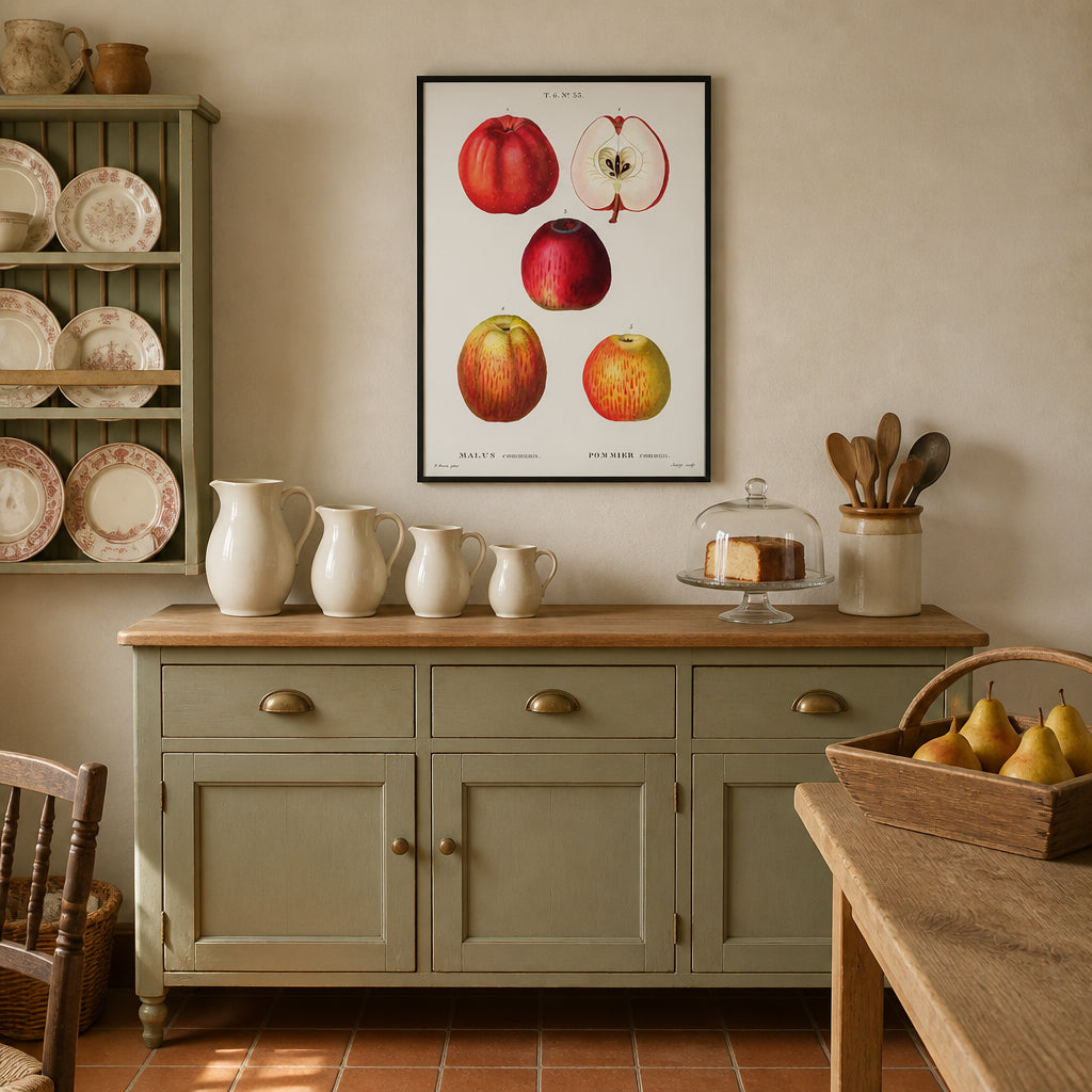 Room mockup featuring Vintage Apple Art Print