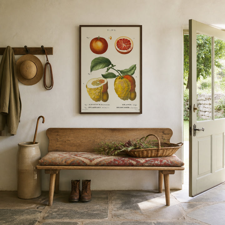 Room mockup featuring Blood Oranges Vintage Fruit Art Print
